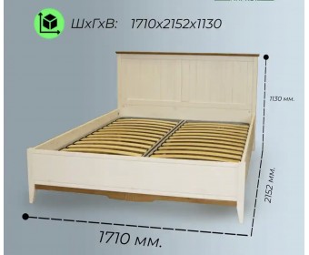 Кровать двуспальная 160х200 Пенни белый воск/антик 24