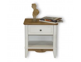 Тумба прикроватная Пенни белый воск/антик 24