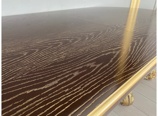 Стол овальный Изабелла (шпон, орех, патина золото)