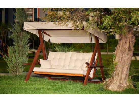 Качели Lyon с бежевыми подушками в Каменске-Уральском