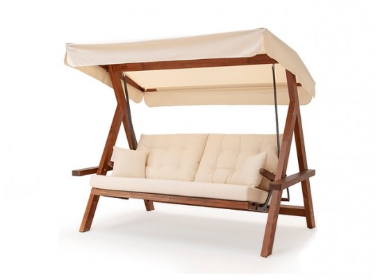 Качели Lyon с бежевыми подушками в Каменске-Уральском