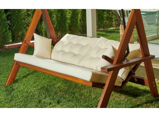 Качели Lyon с бежевыми подушками в Каменске-Уральском