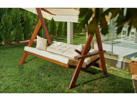 Качели Lyon с бежевыми подушками в Каменске-Уральском