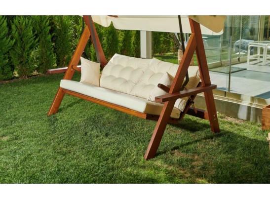 Качели Lyon с бежевыми подушками в Каменске-Уральском