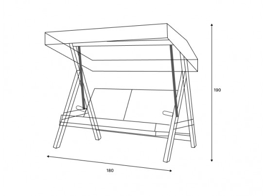 Качели Paris бежевые с подушками в Каменске-Уральском