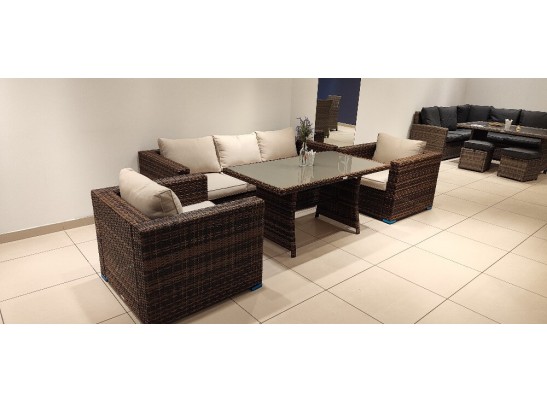 Комплект мебели KARL с обеденным столом (коричневый) в Каменске-Уральском