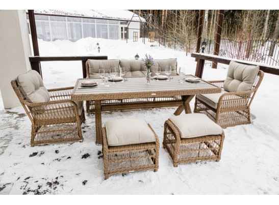 Обеденный комплект ALBERT из искусственного ротанга в Каменске-Уральском