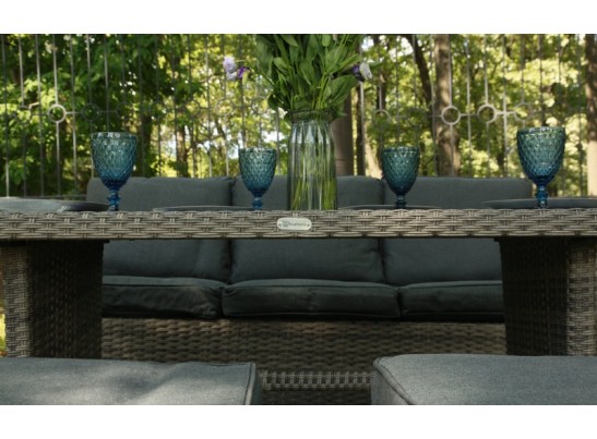 Комплект мебели ZOYA из искусственного ротанга (серый) в Каменске-Уральском
