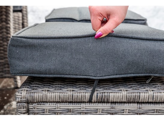 Комплект мебели ZOYA из искусственного ротанга (серый) в Каменске-Уральском