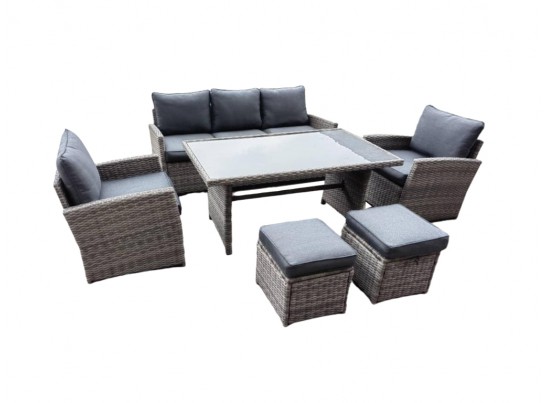 Комплект мебели ZOYA из искусственного ротанга (серый) в Каменске-Уральском