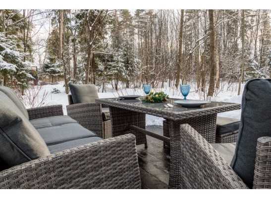 Комплект мебели ZOYA из искусственного ротанга (серый) в Каменске-Уральском