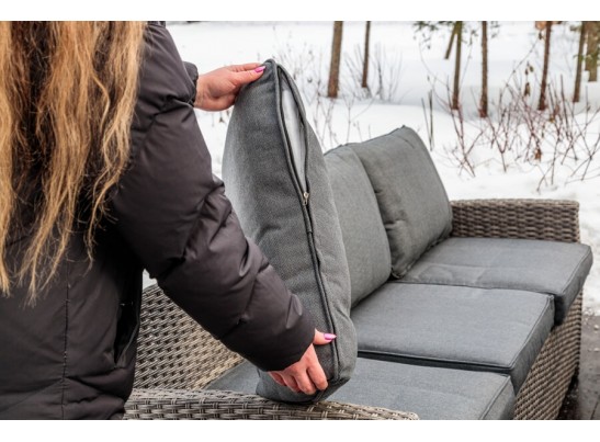 Комплект мебели ZOYA из искусственного ротанга (серый) в Каменске-Уральском