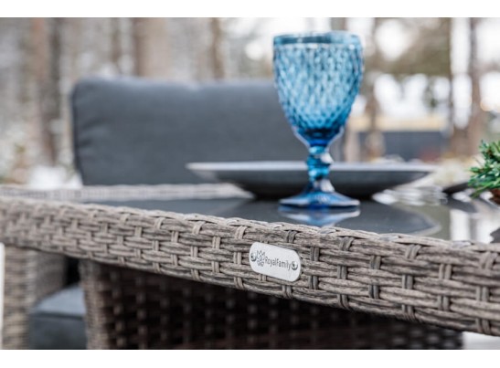 Комплект мебели ZOYA из искусственного ротанга (серый) в Каменске-Уральском