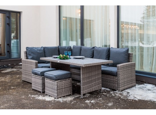 ZORRO серый комплект мебели из искусственного ротанга в Каменске-Уральском