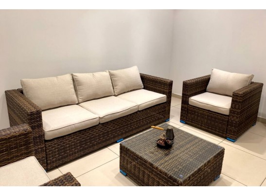 Лаунж-зона KARL с трёхместным диваном (коричневая) в Каменске-Уральском