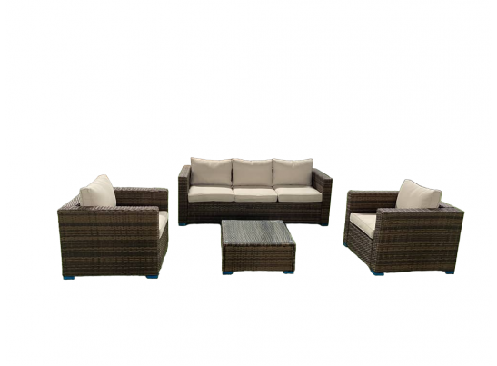 Лаунж-зона KARL с трёхместным диваном (коричневая) в Каменске-Уральском