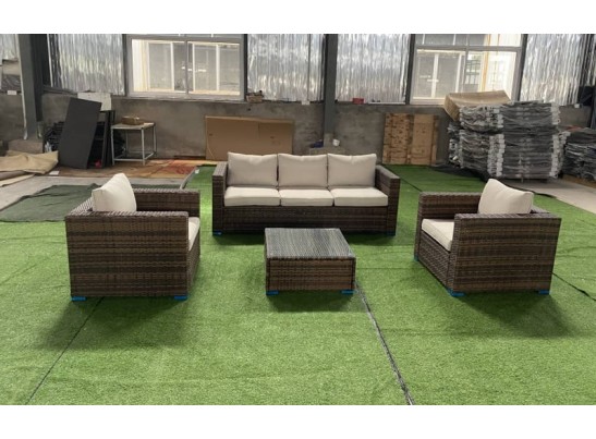 Лаунж-зона KARL с трёхместным диваном (коричневая) в Каменске-Уральском