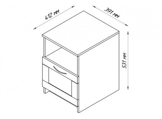 Прикроватная тумба СИРИУС 1 2.02.03.010.1 в Каменске-Уральском