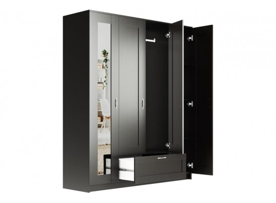 Шкаф 4 двери и 1 ящик с зеркалами СИРИУС 4 2.02.01.041.1 в Каменске-Уральском