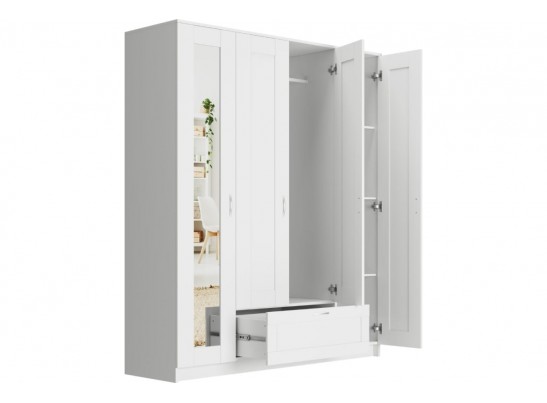 Шкаф 4 двери и 1 ящик с зеркалами СИРИУС 4 2.02.01.041.1 в Каменске-Уральском