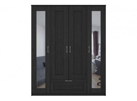 Шкаф Шведский Стандарт 4 двери и 1 ящик с зеркалами СИРИУС 4 2.02.01.042.1 в Каменске-Уральском