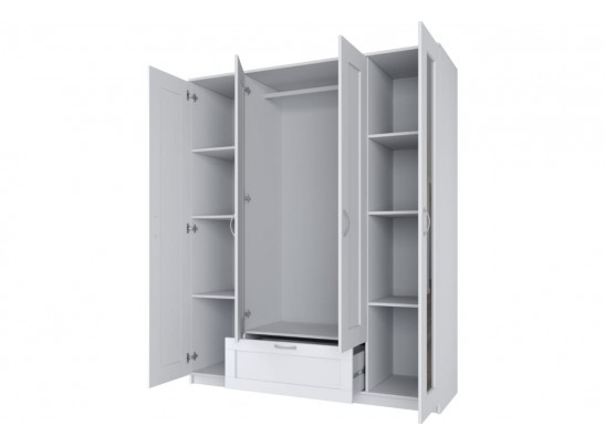 Шкаф Шведский Стандарт 4 двери и 1 ящик с зеркалами СИРИУС 4 2.02.01.042.1 в Каменске-Уральском