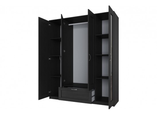 Шкаф Шведский Стандарт 4 двери и 1 ящик с зеркалами СИРИУС 4 2.02.01.042.1 в Каменске-Уральском