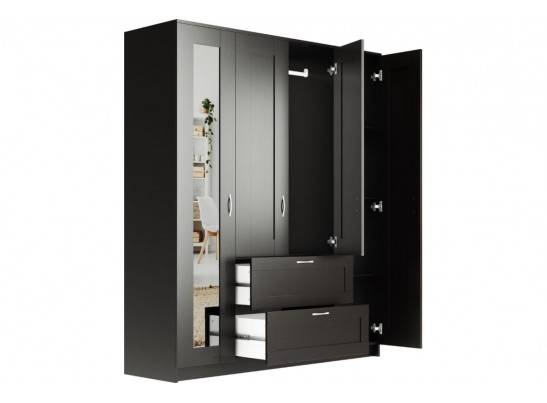 Шкаф 4 двери и 2 ящика с зеркалами СИРИУС 4 2.02.01.091.1 в Каменске-Уральском