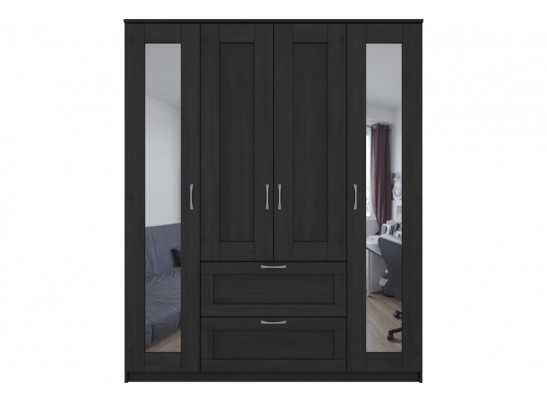 Шкаф 4 двери и 2 ящика с зеркалами СИРИУС 4 2.02.01.092.1 в Каменске-Уральском