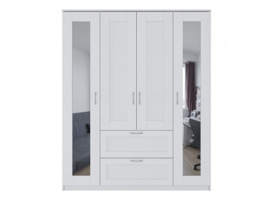 Шкаф 4 двери и 2 ящика с зеркалами СИРИУС 4 2.02.01.092.1 в Каменске-Уральском