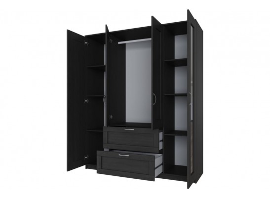 Шкаф 4 двери и 2 ящика с зеркалами СИРИУС 4 2.02.01.092.1 в Каменске-Уральском