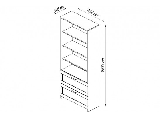 Стеллаж СИРИУС 2 ящика 2.02.07.110.1 в Каменске-Уральском