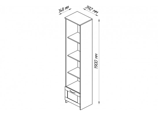 Стеллаж СИРИУС 1 ящик 2.02.07.130.1 в Каменске-Уральском