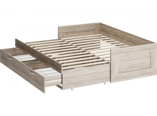 Кровать двуспальная раздвижная с ящиками СИРИУС в Каменске-Уральском