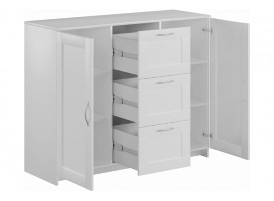 Тумба/комод СИРИУС 2 двери со стеклом и 3 ящика 2.02.03.380.1 в Каменске-Уральском