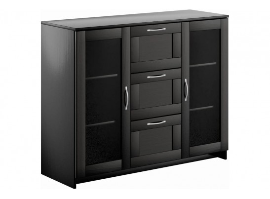 Тумба/комод СИРИУС 2 двери со стеклом и 3 ящика 2.02.03.380.1 в Каменске-Уральском