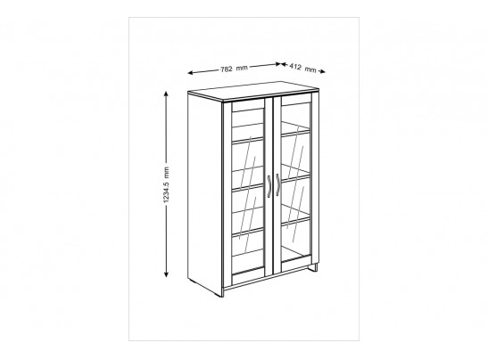 Тумба/комод СИРИУС 2 двери со стеклом 2.02.03.390.1 в Каменске-Уральском