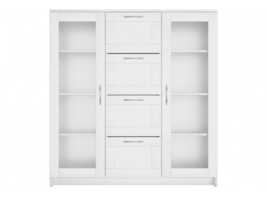 Тумба/комод СИРИУС 2 двери со стеклом и 4 ящика 2.02.03.400.1 в Каменске-Уральском