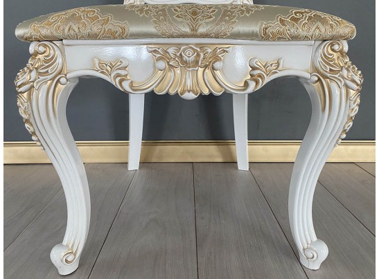 Стул Розалия (белый, патина золото)