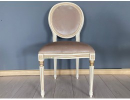 Стул Медальон (слоновая кость, патина золото)