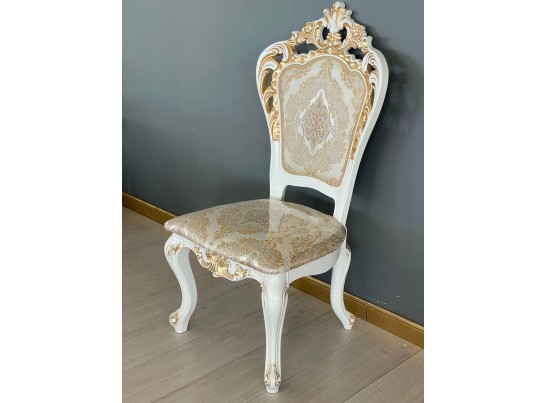 Стул Роза (белый, патина золото)
