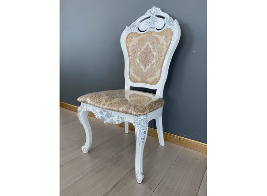 Стул Рафаэлло (белый, патина серебро)