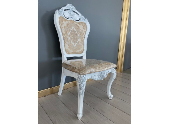 Стул Рафаэлло (белый, патина серебро)