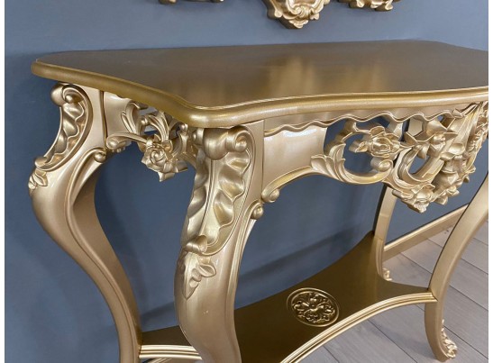 Консольный столик с зеркалом Версаль ТИП 2 (золото)