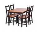 Комплект обеденный Соната/Sonata (стол+4стула) массив сосны, стол: 120х75х75см стул :41х50х95см, антик/чёрный