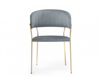 Стул на металлокаркасе Kamelia gold / gray