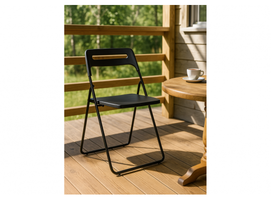 Пластиковый стул Fold складной black