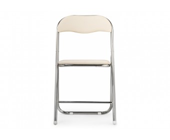 Стул на металлокаркасе Fold 1 складной beige / chrome