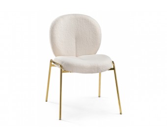 Стул на металлокаркасе Kalipso 1 white / gold