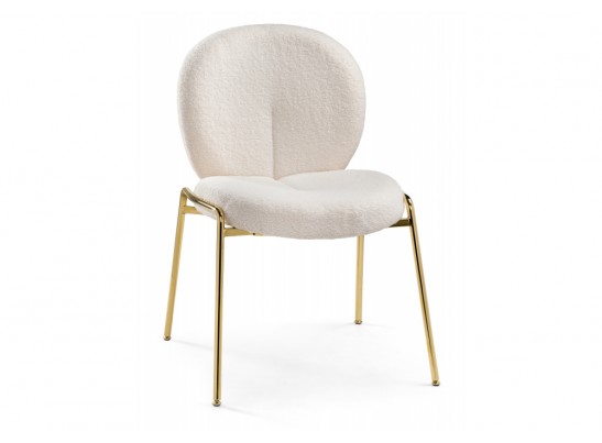 Стул на металлокаркасе Kalipso 1 white / gold